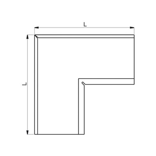 Lindab Magestic Steel Gutter Internal Angle 90 - 150mm Galvanised