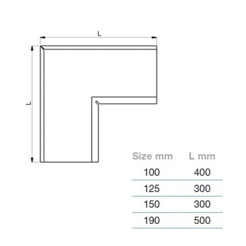 Lindab Magestic Steel Gutter Internal Angle 90 - 150mm Galvanised
