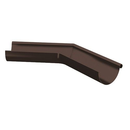 Lindab Steel Gutter External Angle 135 - 100mm Coffee Brown