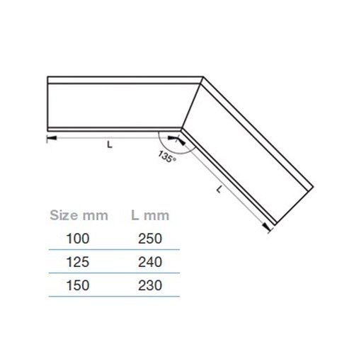 Lindab Steel Gutter External Angle 135 - 100mm Coffee Brown