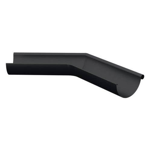 Lindab Steel Gutter External Angle 135 - 125mm Matte Black