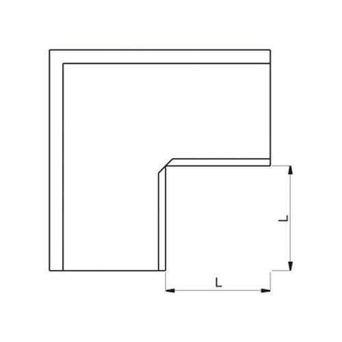 Lindab Steel Gutter External Angle 90 - 100mm Brown
