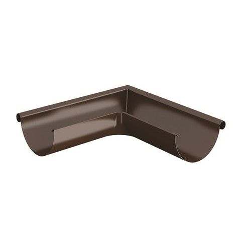 Lindab Steel Gutter External Angle 90 - 125mm Brown
