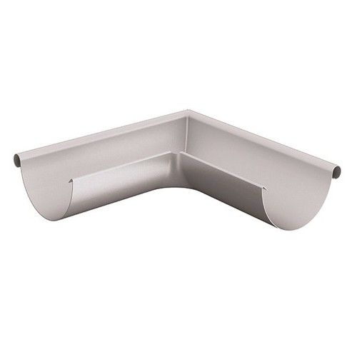 Lindab Steel Gutter External Angle 90 - 125mm Silver Metallic