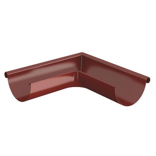 Lindab Steel Gutter External Angle 90 - 150mm Dark Red
