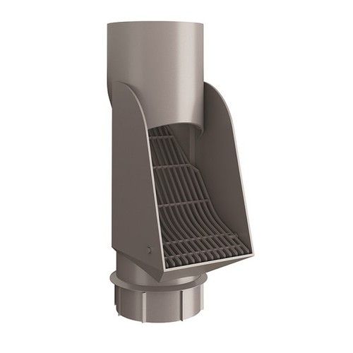 Lindab Steel Self Cleaning Leaf Trap - 100mm Anthracite Metallic