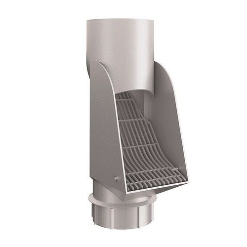 Lindab Steel Self Cleaning Leaf Trap - 100mm Silver Metallic