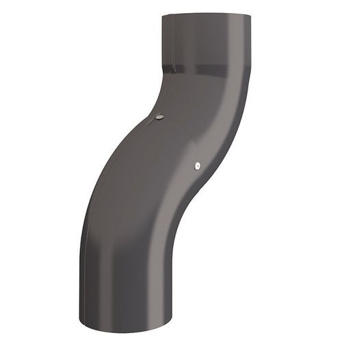 Lindab Steel One-Piece 50mm Downpipe Offset - 75mm Graphite
