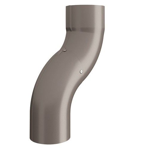 Lindab Steel One-Piece 50mm Downpipe Offset - 87mm Anthracite Metallic