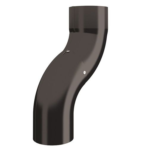 Lindab Steel One-Piece 50mm Downpipe Offset - 87mm Black