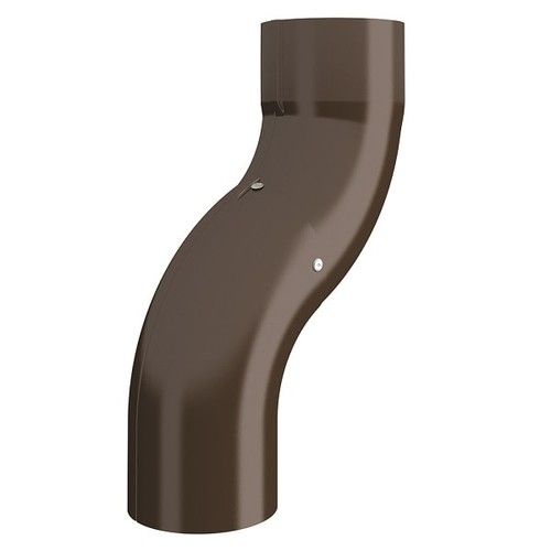 Lindab Steel One-Piece Downpipe Offset - 87mm Brown