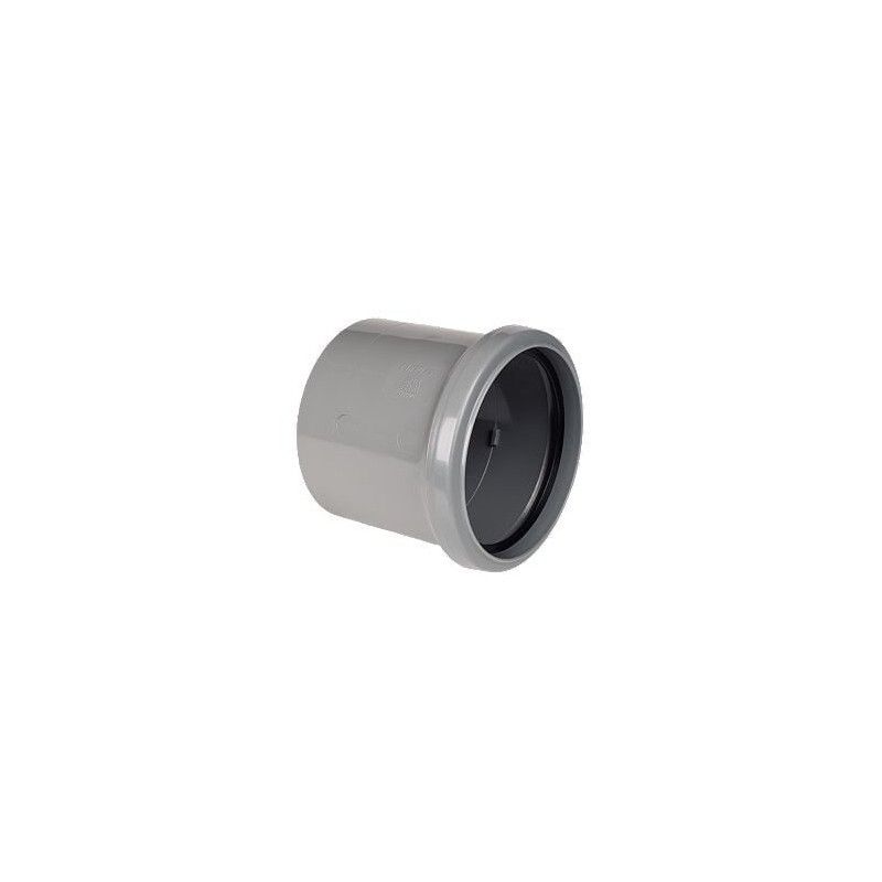 FloPlast Ring Seal Soil Coupling Single Socket - 110mm Grey