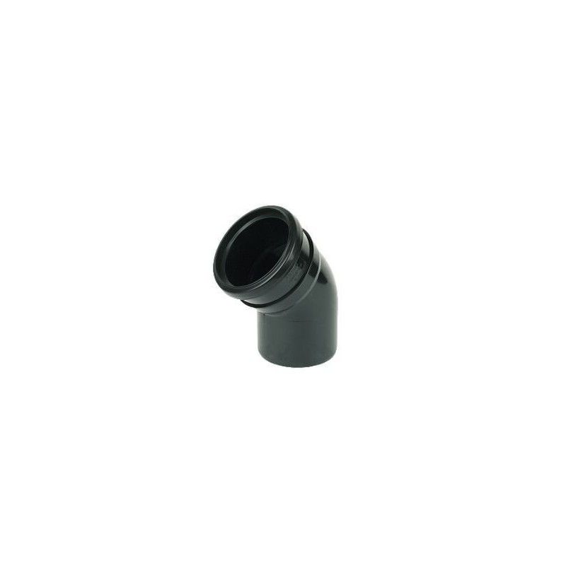 FloPlast Ring Seal Soil Bend Single Socket - 135 Degree x 110mm Black
