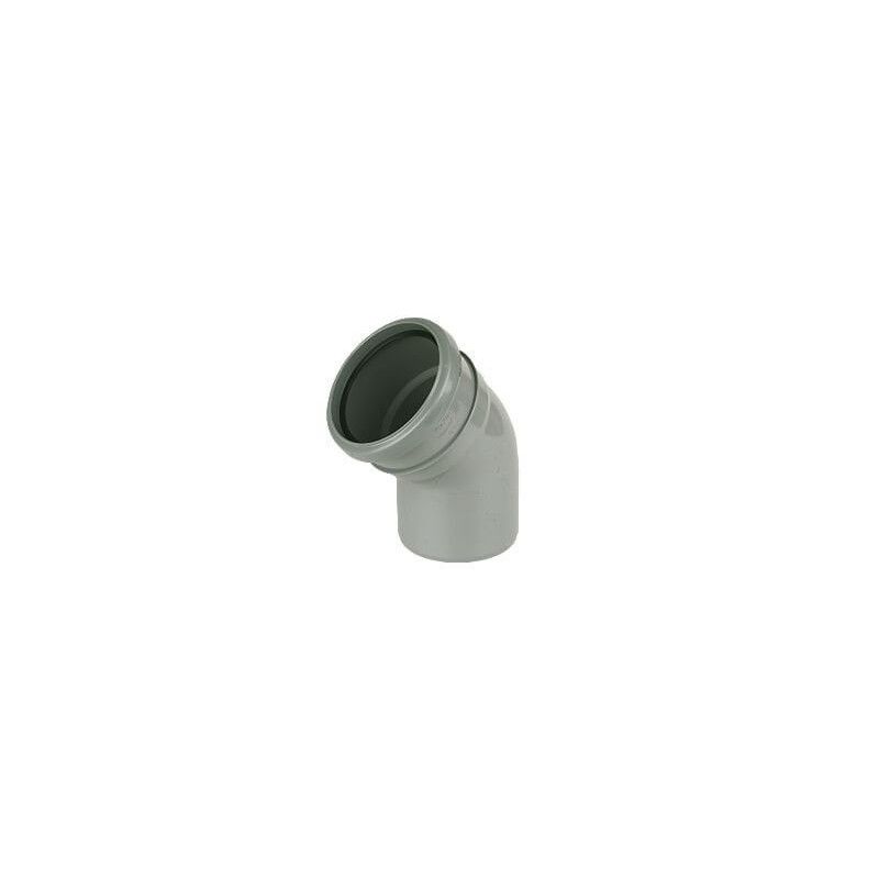 FloPlast Ring Seal Soil Bend Single Socket - 135 Degree x 110mm Grey