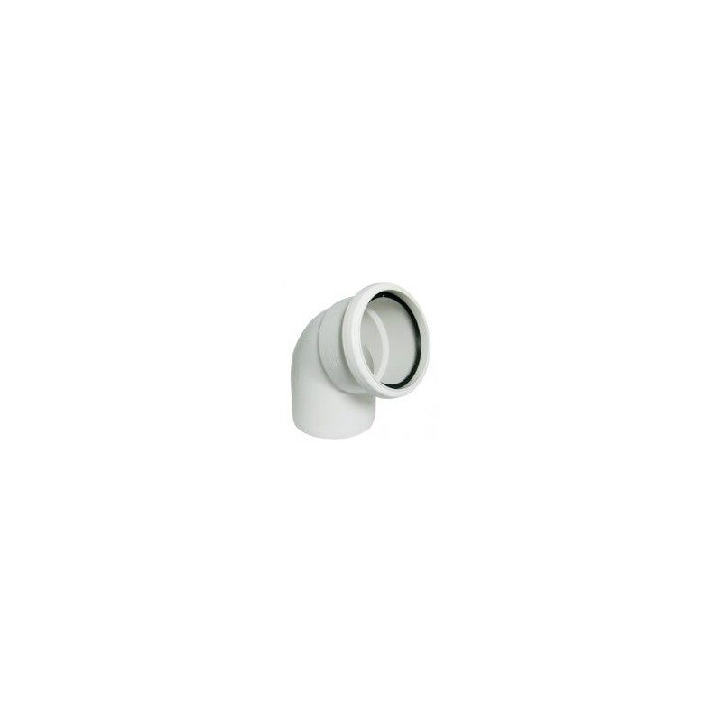 FloPlast Ring Seal Soil Bend Single Socket - 135 Degree x 110mm White