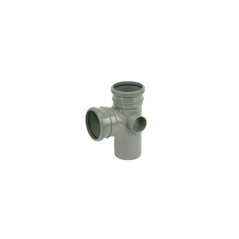FloPlast Ring Seal Soil Branch - 92.5 Degree x 110mm Grey