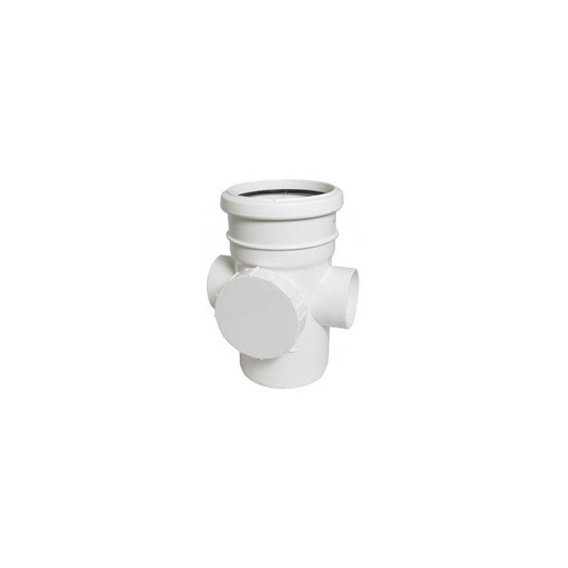 FloPlast Ring Seal Soil Access Pipe Single Socket - 110mm White