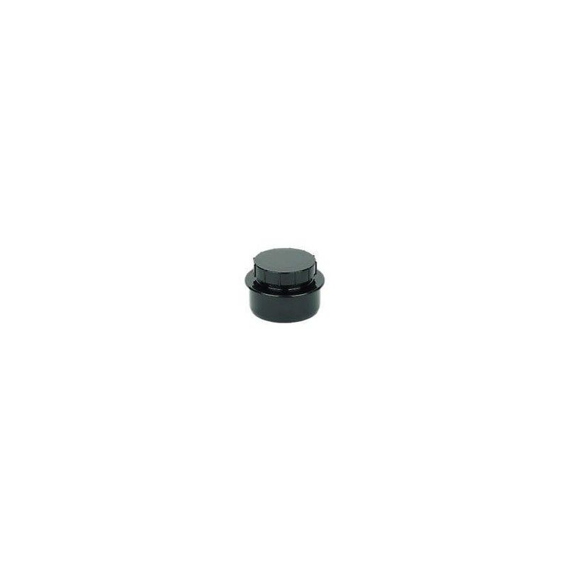 FloPlast Ring Seal Soil Access Plug - 110mm Black - Pack of 2