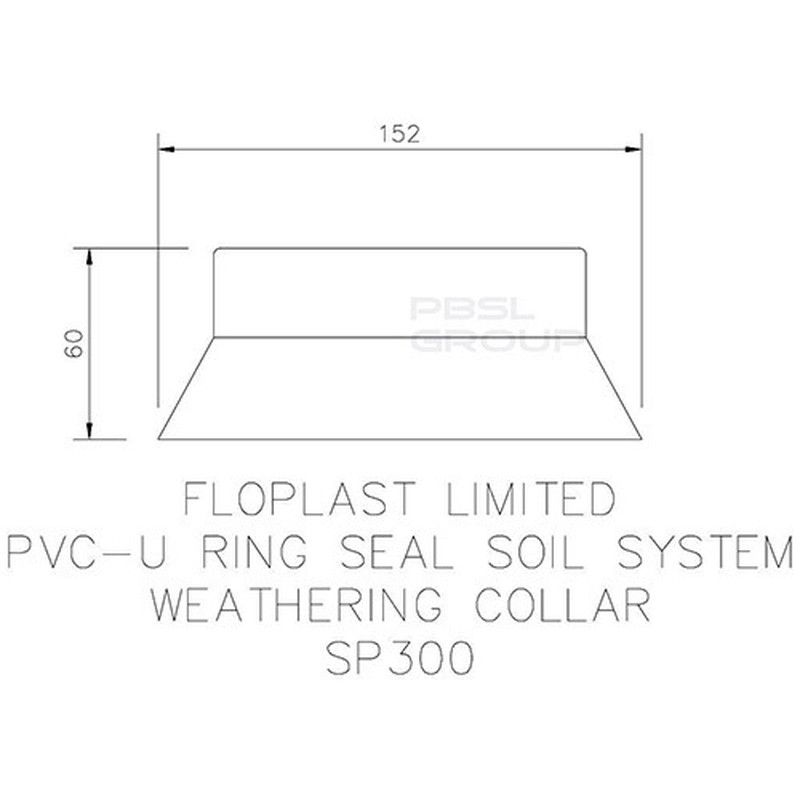 FloPlast Ring Seal Soil Weathering Collar - 110mm Grey