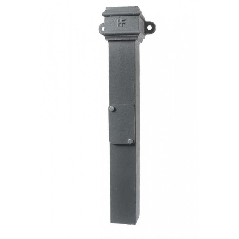 Cast Iron Square Downpipe Eared Access Pipe - 75mm Primed