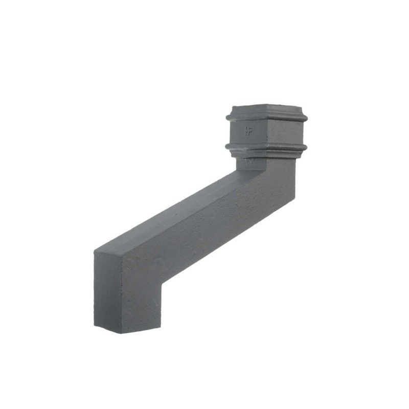 Cast Iron Square Downpipe Offset - 305mm Projection 75mm Primed