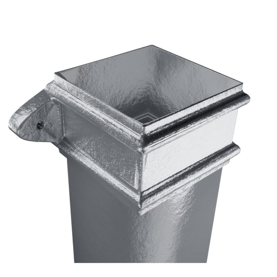 Cast Iron Square Downpipe Eared - 100mm x 1829mm Primed