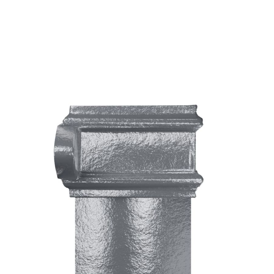 Cast Iron Square Downpipe Eared - 100mm x 914mm Primed