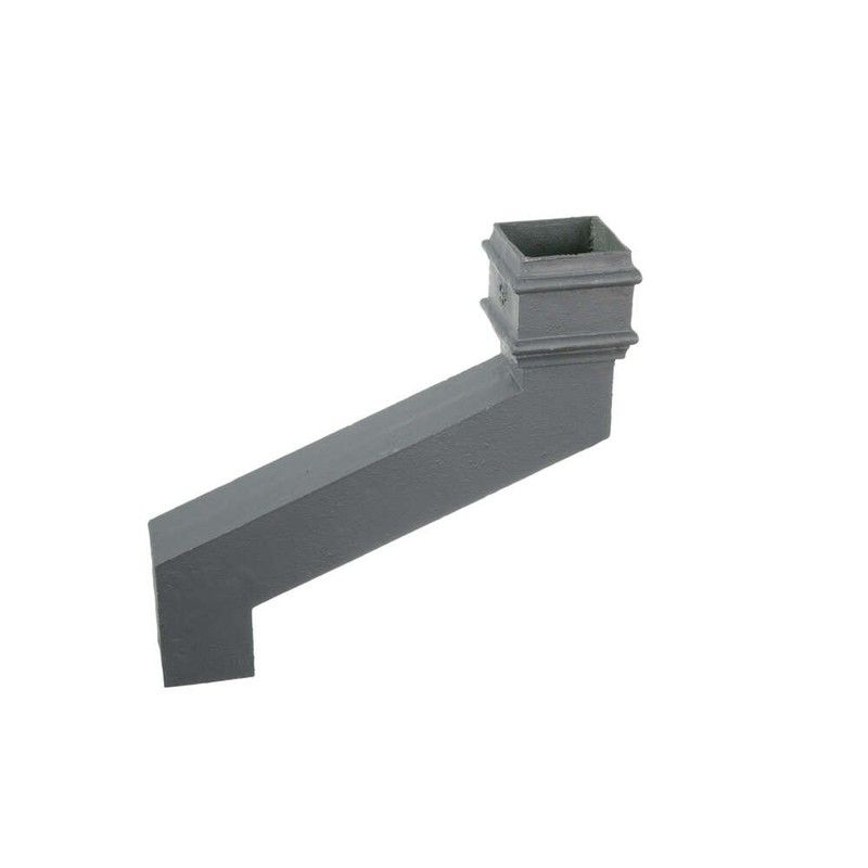 Cast Iron Square Downpipe Offset - 380mm Projection 100mm Primed