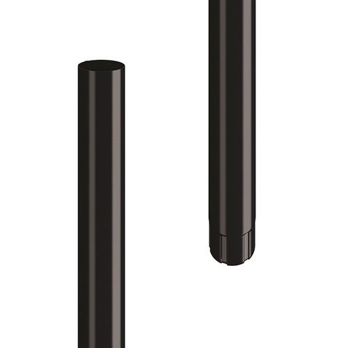 Lindab Steel Downpipe - 100mm x 3mtr Black