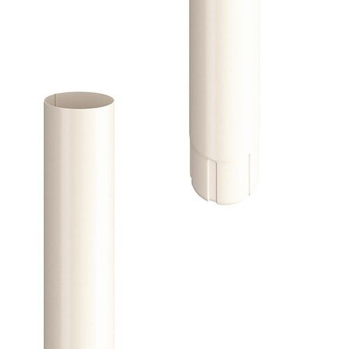 Lindab Steel Downpipe - 100mm x 3mtr Antique White
