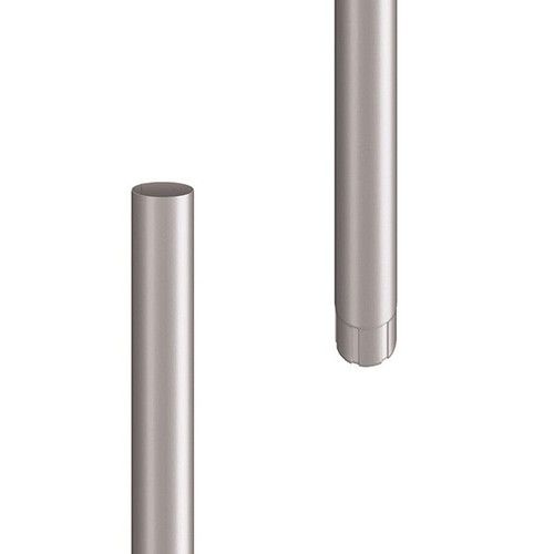 Lindab Steel Downpipe - 120mm x 3mtr Silver Metallic