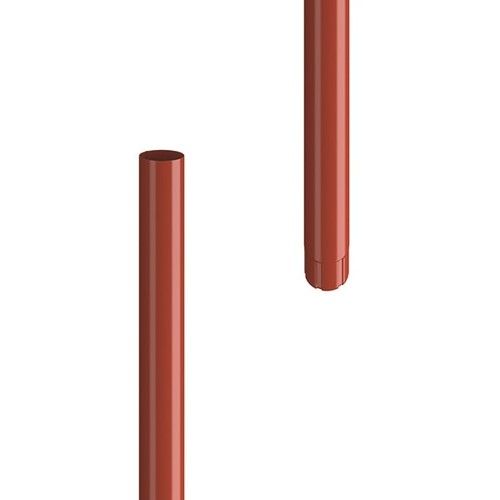 Lindab Steel Downpipe - 87mm x 3mtr Tile Red