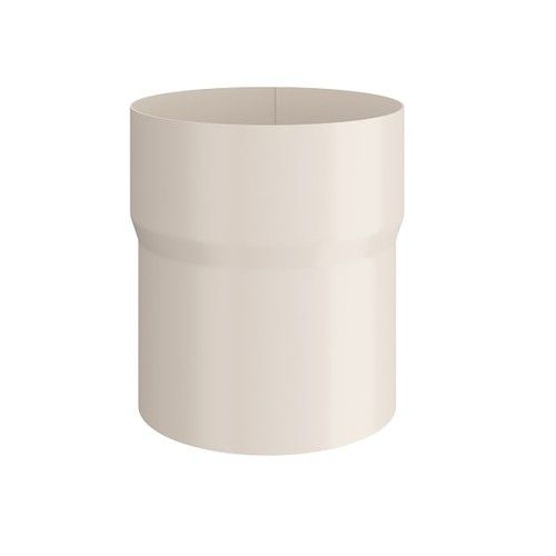 Lindab Steel Downpipe Connector - 100mm Antique White