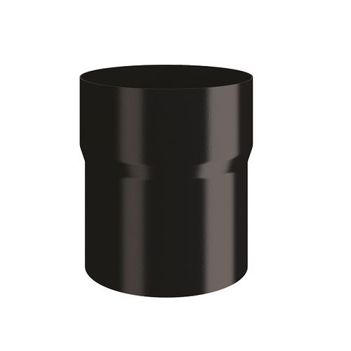 Lindab Steel Downpipe Connector - 75mm Black