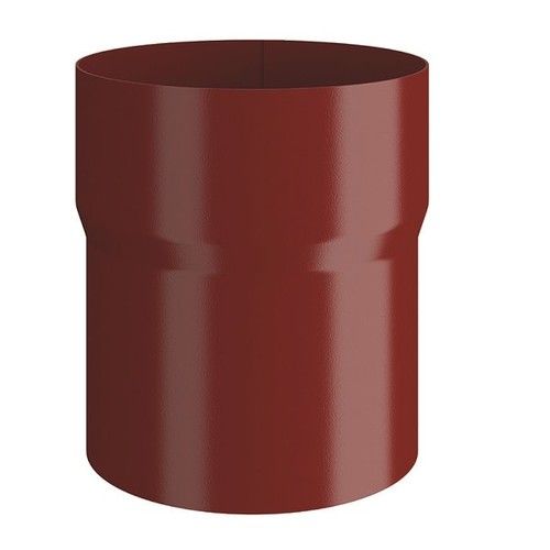 Lindab Steel Downpipe Connector - 75mm Dark Red