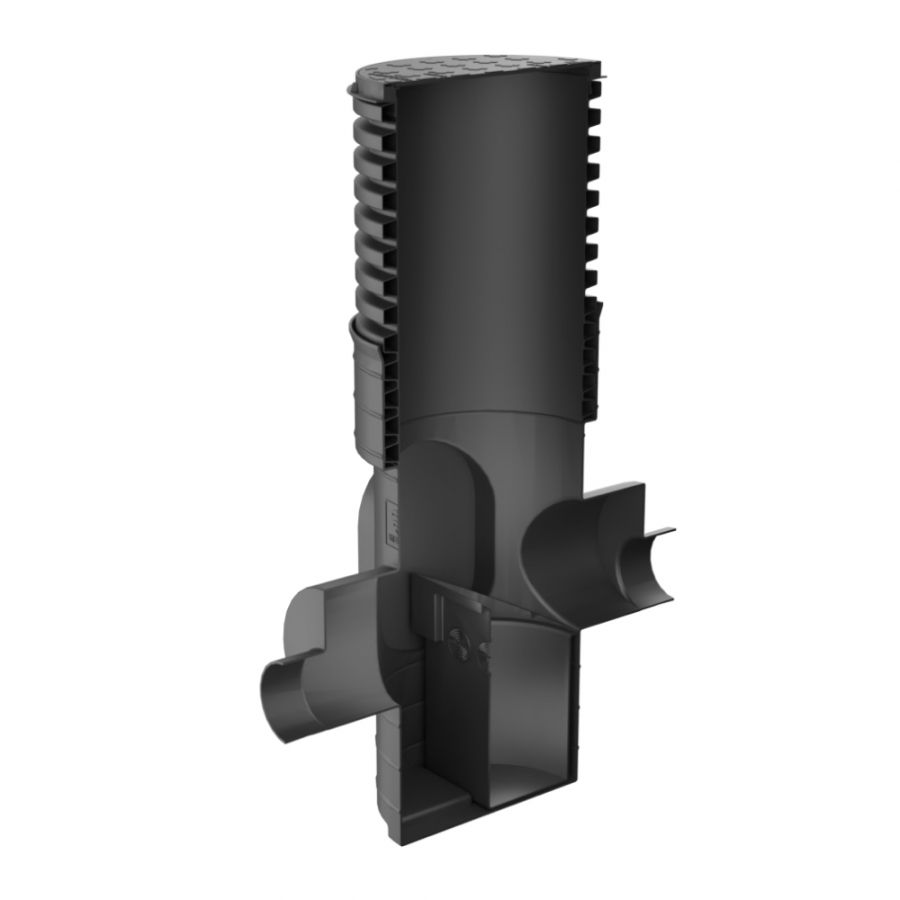 SiltGuard Silt Trap Heavy Duty with Filter And Lid - 2000mm Deep x 450mm Diameter with 160mm Outlets