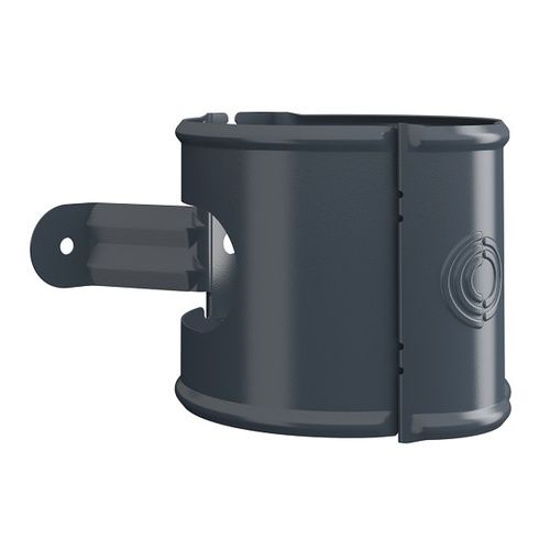 Lindab Steel Universal Downpipe Clip - 75mm Graphite