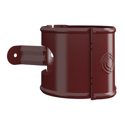 Lindab Steel Universal Downpipe Clip - 75mm Dark Red