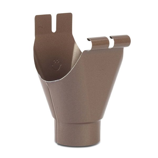 Galeco Steel Gutter Running Outlet - 135mm Copper Effect