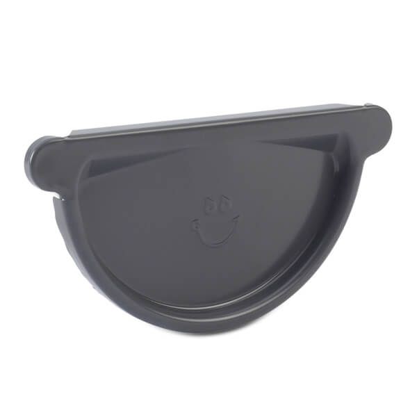 Galeco Steel Gutter External Stopend - 135mm Graphite Grey
