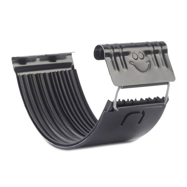 Galeco Steel Gutter Union - 135mm Black