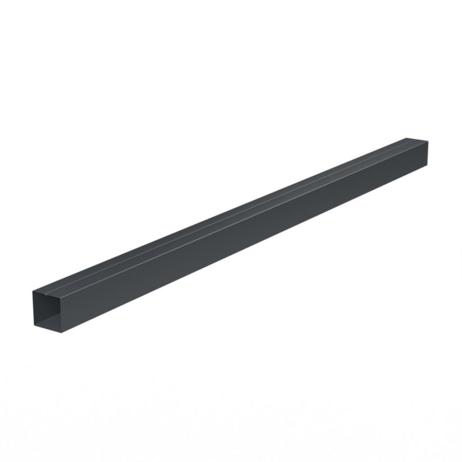 Galeco Square Steel Socket Downpipe Kit Grey - 80mm Diameter