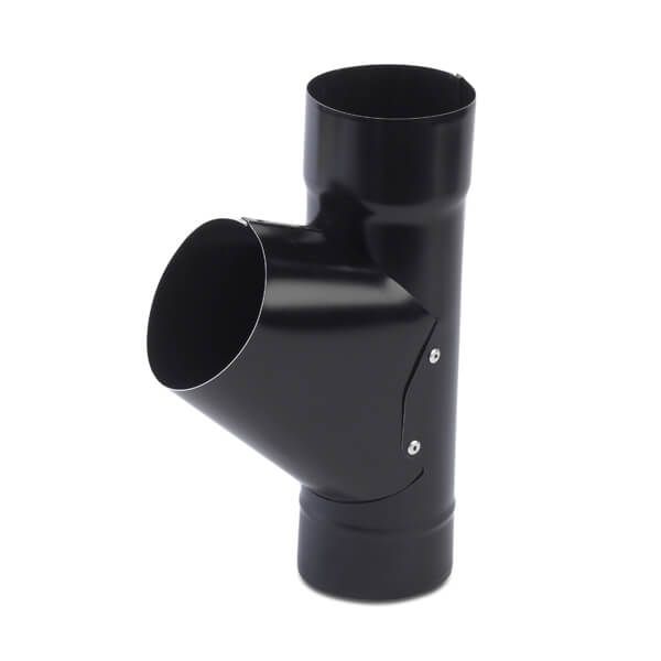 Galeco Steel Downpipe Branch - 87mm Black