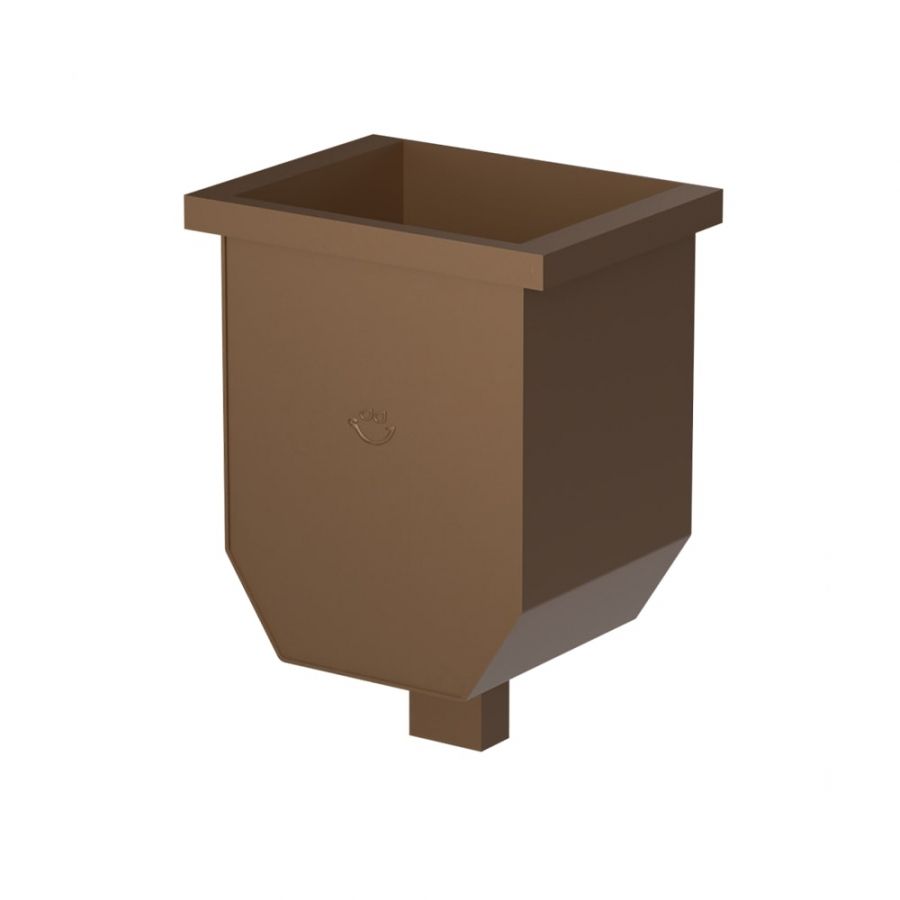 Galeco Steel Round Hopper & Downpipe Kit Copper Effect - 87mm Diameter