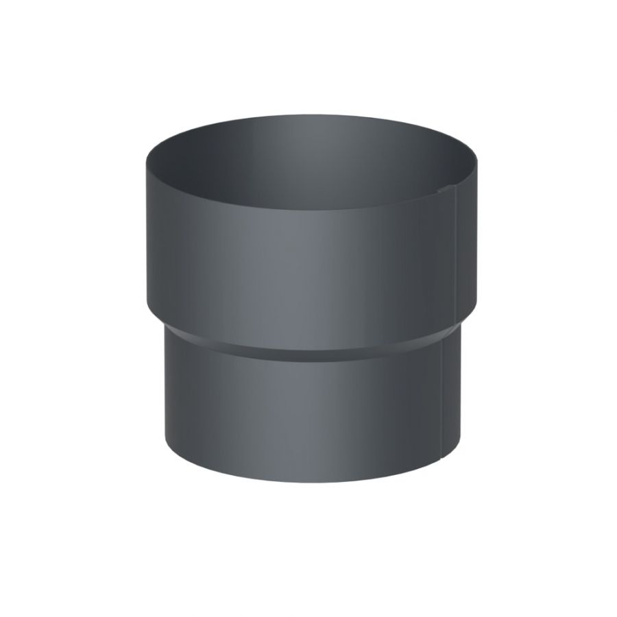 Galeco Steel Round Hopper & Downpipe Kit Graphite Grey - 87mm Diameter