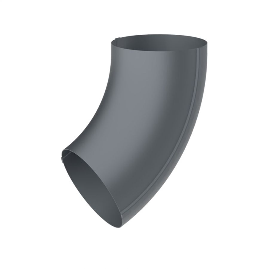 Galeco Steel Round Offset Downpipe Kit Graphite Grey - 87mm Diameter