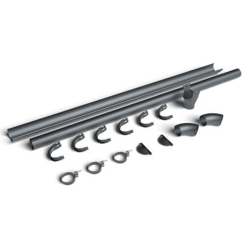 Galeco Steel Gutter Small Shed Pack Pent Style Roof - 6x4 to 10x8 Graphite