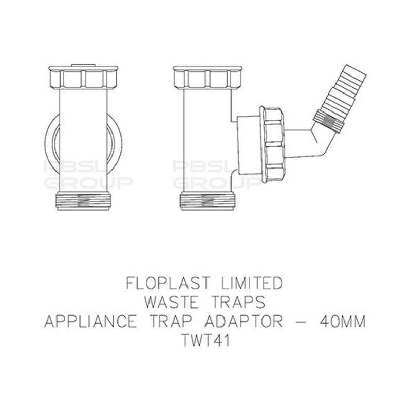 FloPlast Trap Adaptor - 40mm White