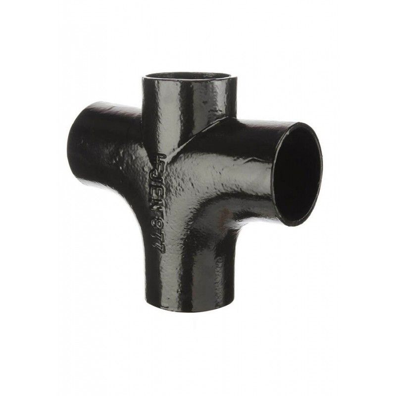 Push Fit Cast Iron Soil Double Branch - 92.5 Degree x 100mm
