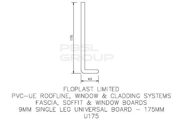 175mm Anthracite Grey Woodgrain Fascia Capping Board - 9mm x 5mtr - Pack of 2